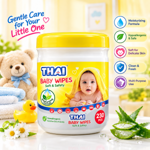 THAI Baby Wipes Soft & Safety – 230 Pcs